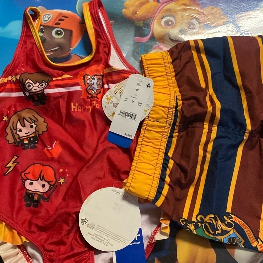 Harry Potter Toddler Swim Bundle 2-4T NWT Summer Resort Vacation River Tropical